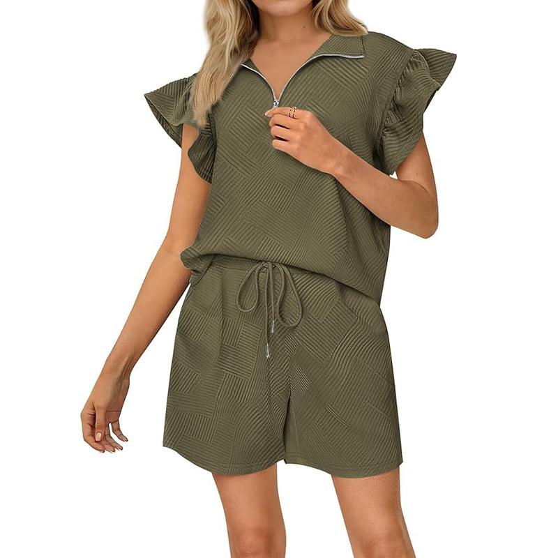 KAILANI™ – Comfy Ruffle Sleeve Summer Sweat Set