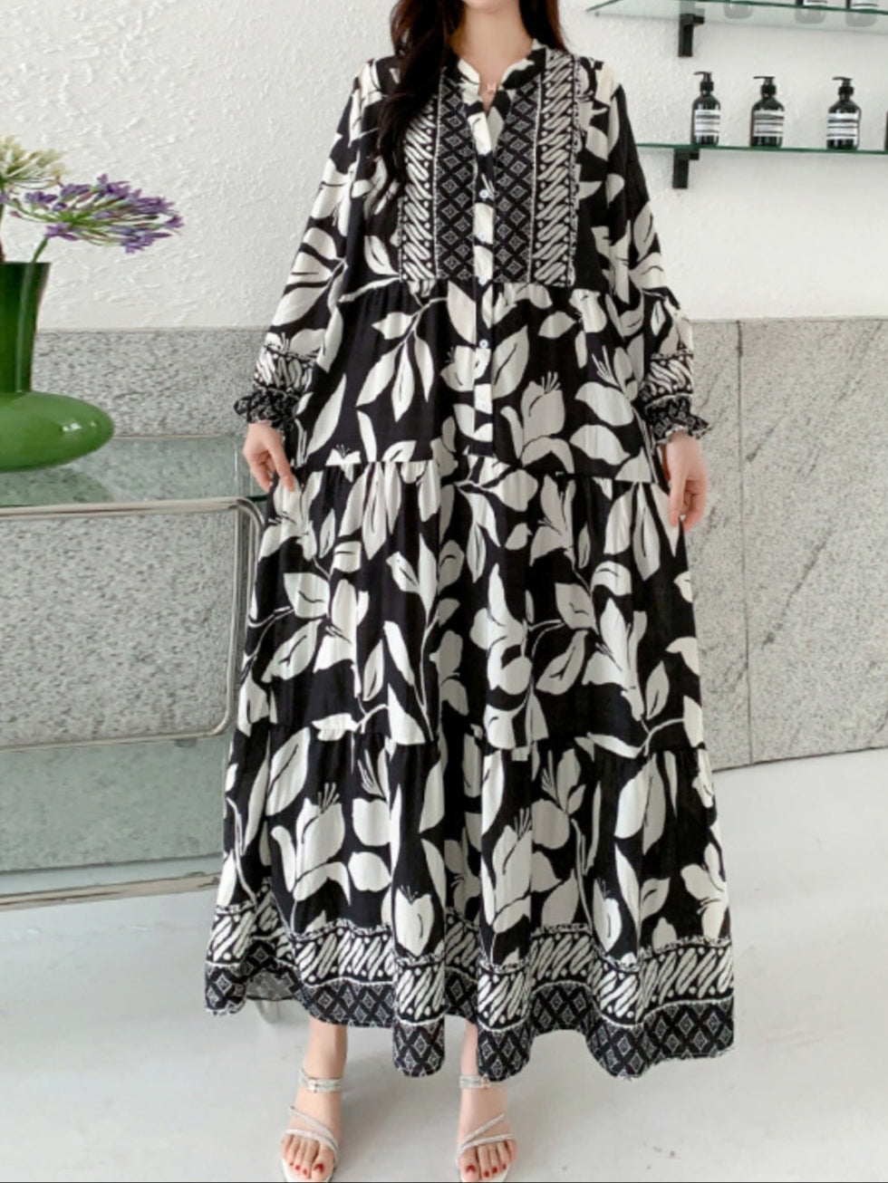TALVINA™ | Relaxed Lantern Sleeve Dress