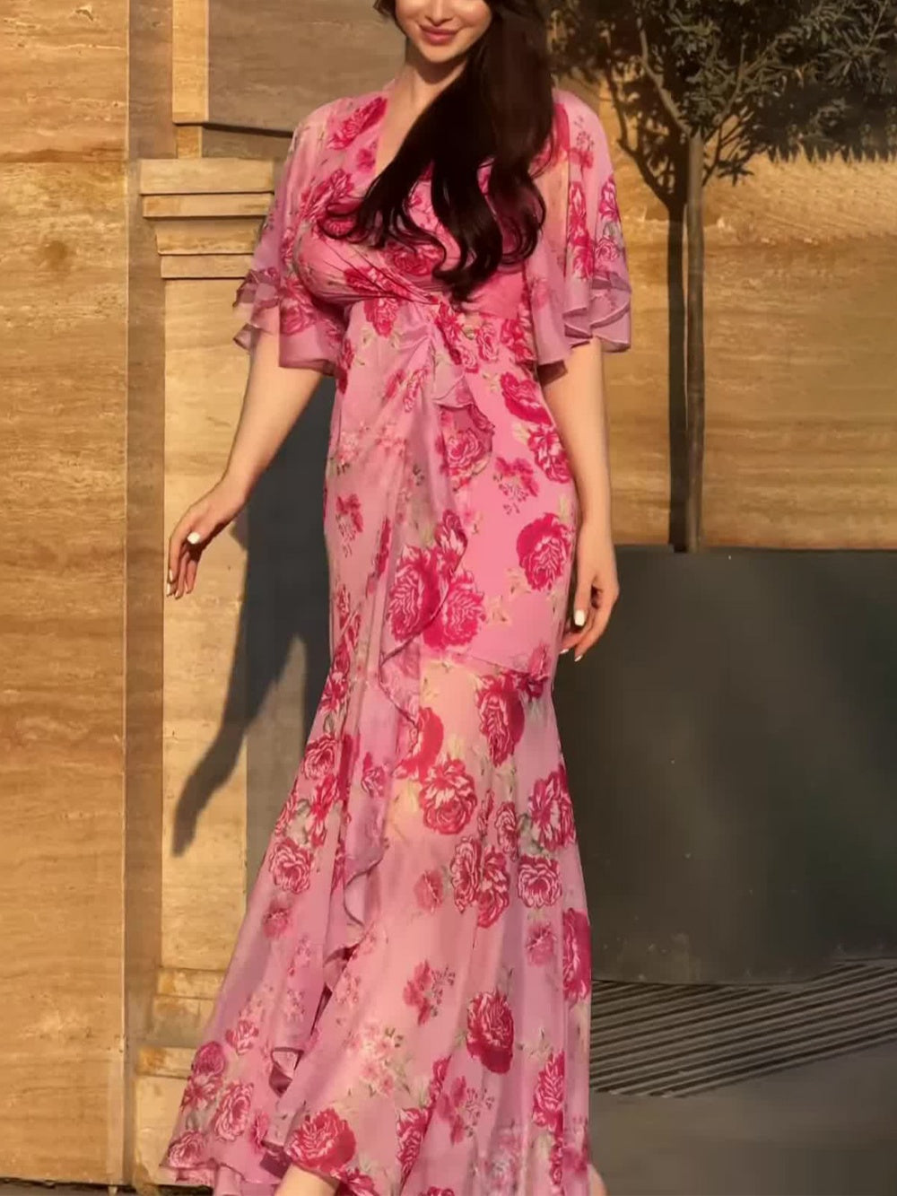 Zinnia™ | V-Neck Printed Dress