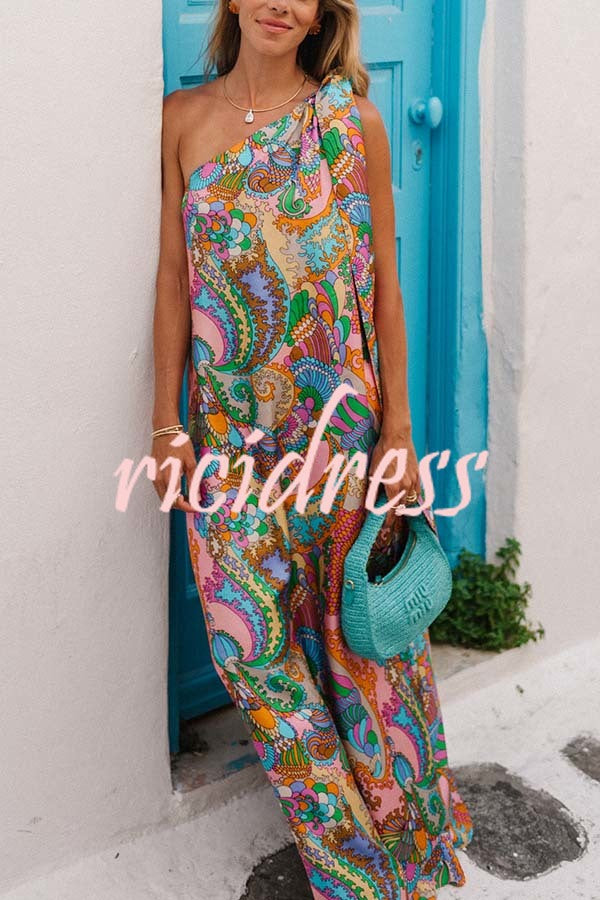 Cyorra™ | Elegant One-Shoulder Satin Maxi