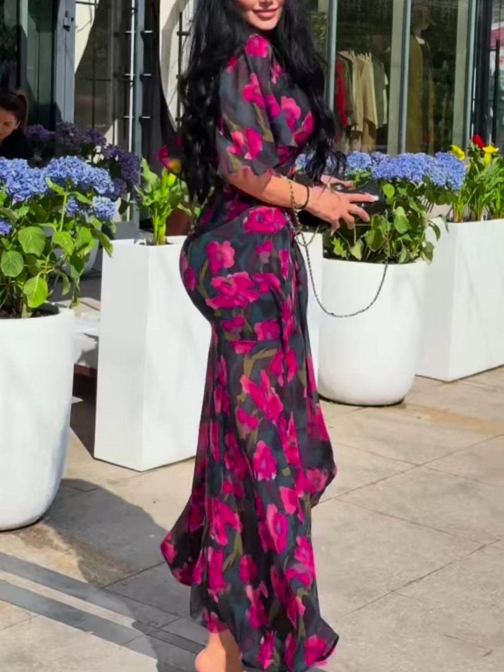 Zinnia™ | V-Neck Printed Dress