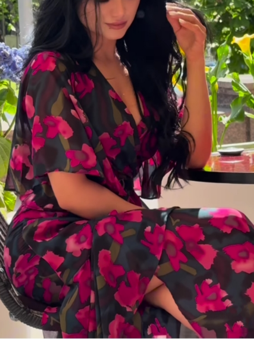 Zinnia™ | V-Neck Printed Dress