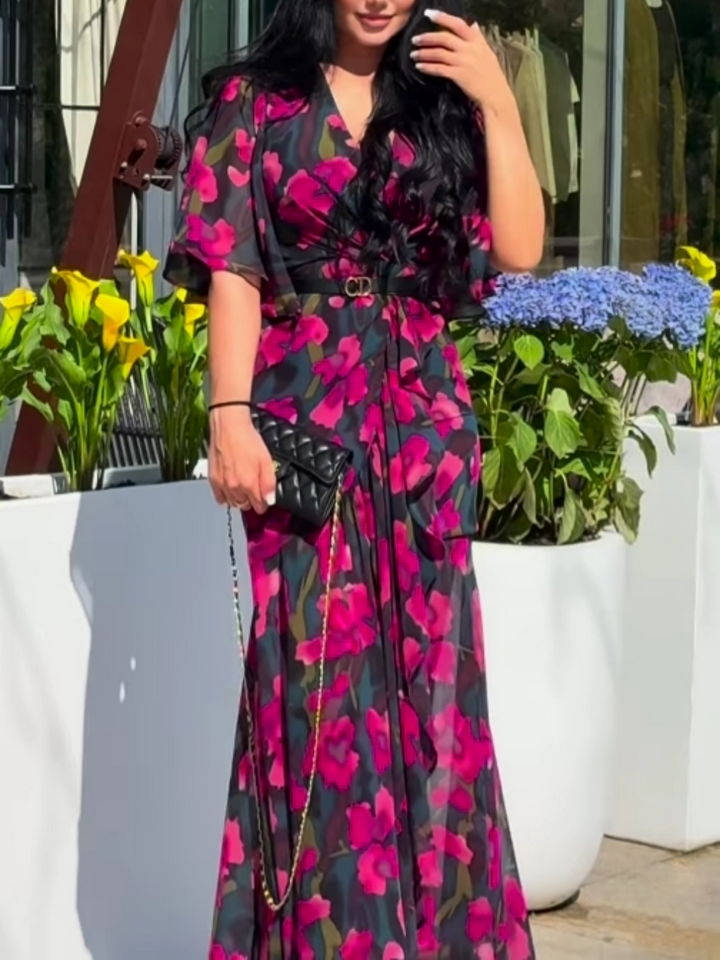 Zinnia™ | V-Neck Printed Dress