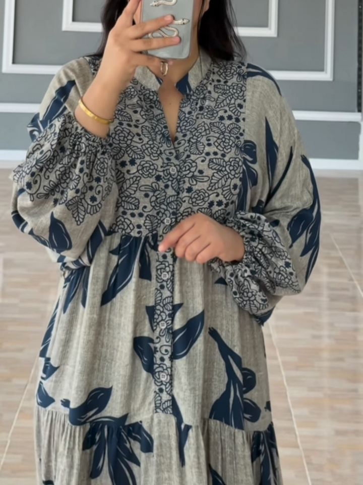 TALVINA™ | Relaxed Lantern Sleeve Dress