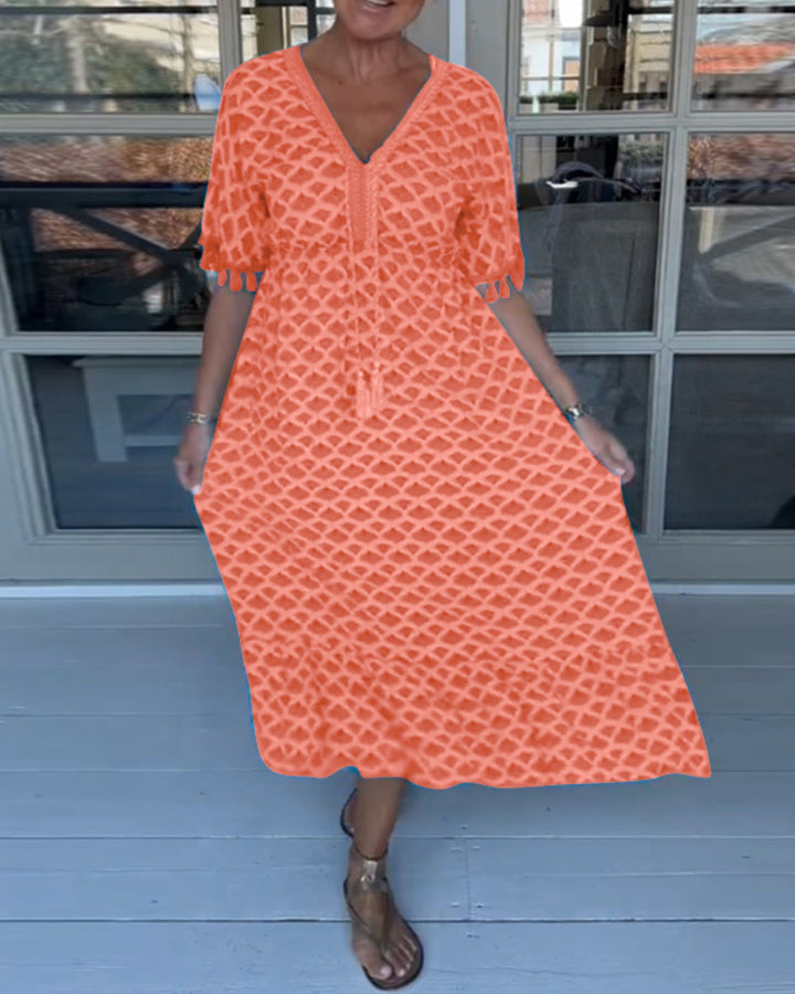 Amelia | V-neck Casual Dress With Print