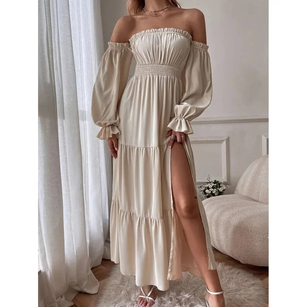Marisse™ | High-Slit Lace Evening Dress